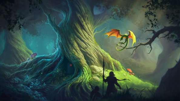 Dragon Forest Fantasy Artwork