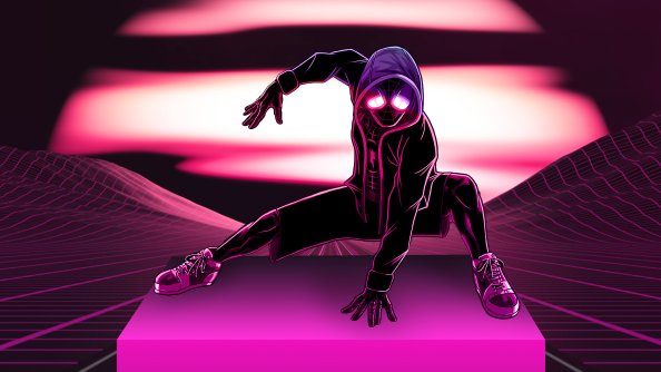 Neon Spider Man