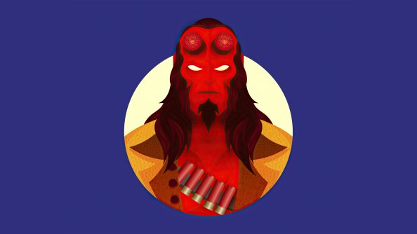 2020 Hellboy Minimalism 4k