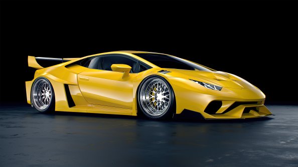 Yellow Lamborghini Huracan Lb 2 Rendered 4k