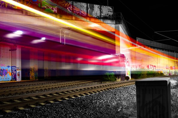 Train Long Exposure Lights Photography