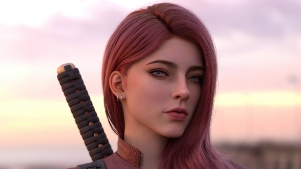 Cgi Girl Redhead Concept Art 4k