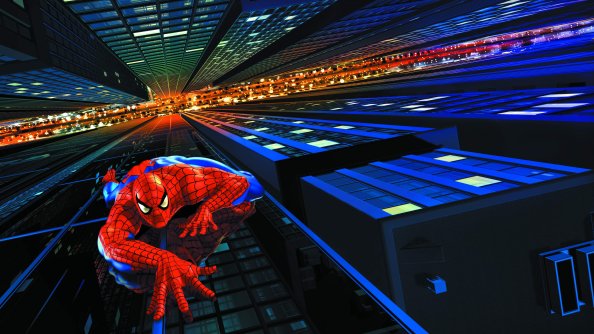 Spiderman Climbing Building Digital Art 5k