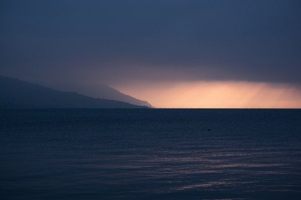 Sea Ocean Horizon Cloudy 5k