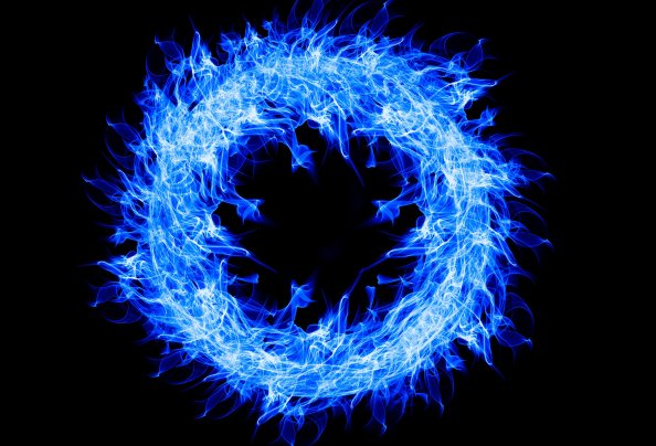 Blue Fire Ring 4k