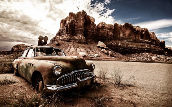 Vintage Dusty Car