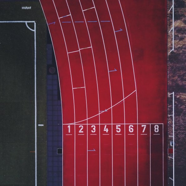 Aerial View Of Racing Track Numbers