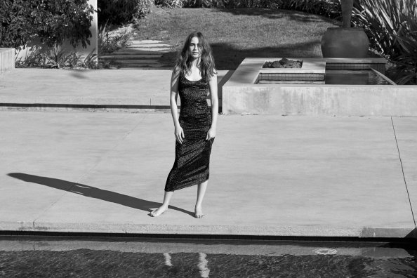 2018 Lily Collins Grazia UK Monochrome