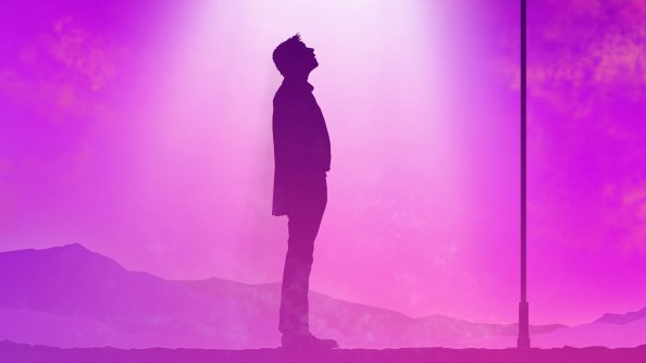 Standing Under Street Light 4k