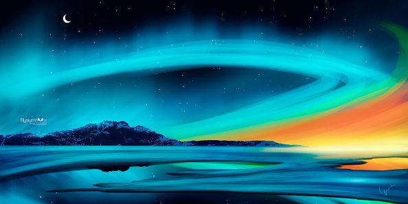 Midnight Sun Digital Painting 4k