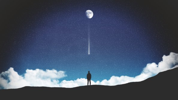 Falling Moon 4k