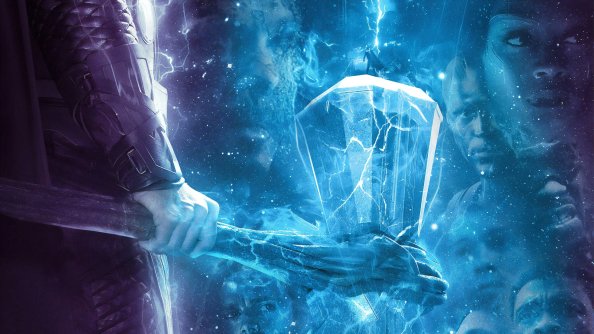 Avengers Endgame Thor Hammer Poster 4k