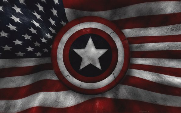 Captain America Us Flag 4k