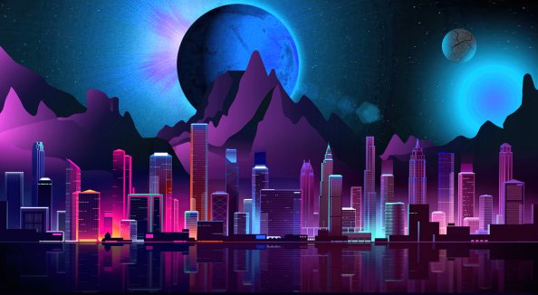 City Futuristic Retro 8k