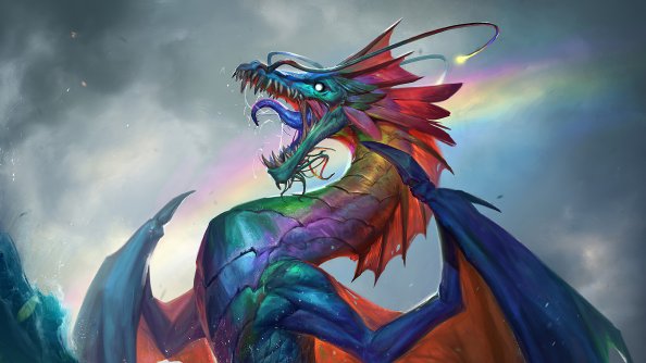 Rainbow Dragon 4k