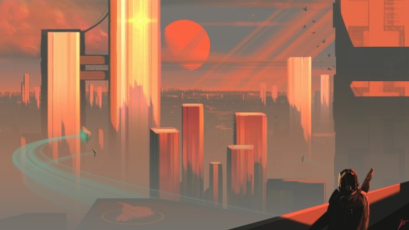 Bleeding Sunset Scifi