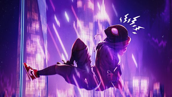 Spiderman Into The Spider Verse Movie Fan Poster 4k