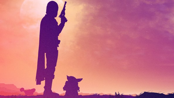 Baby Yoda And The Mandalorian Minimal 4k