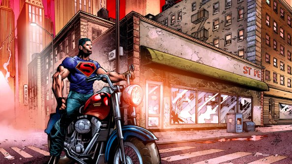 Superman On A Motorcycle