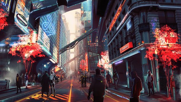 Cyberpunk City Future Digital Art