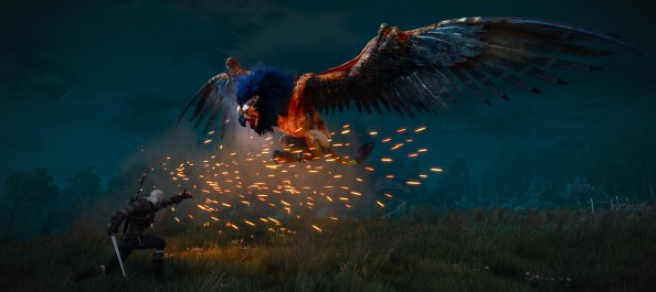 The Witcher 3 Royal Griffin Blue 4k
