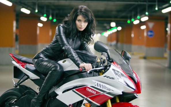 Yulia Snigir Posing on Yamaha