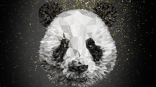 Panda Low Poly 4k