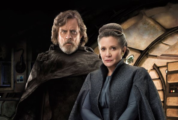 Princess Leia And Luke Skywalker In Star Wars The Last Jedi Movie