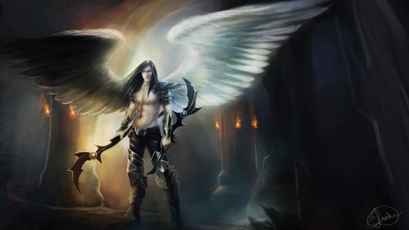 Angel Warrior Fantasy Man Wings
