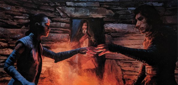 Rey Kylo Ren In Star Wars The Last Jedi Art