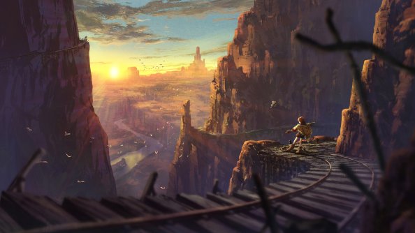 Anime Girl Train Art 4k