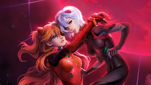 Ayanami Rei Shikinami Asuka Langley And Souryuu Asuka Langley