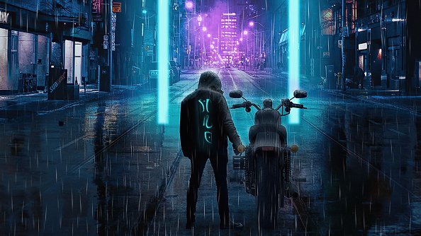 City Streets Cyberpunk Biker