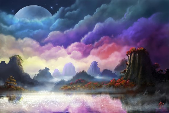 Moon Fantasy Sky Landscape