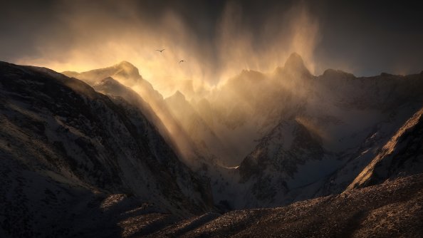 Snow Mountains Sierra California 4k