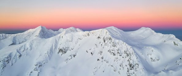 Snowy Mountain Sunset