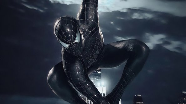 Black Suit Spiderman 4k