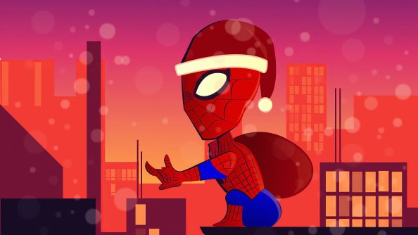 Spiderman Santa Claus