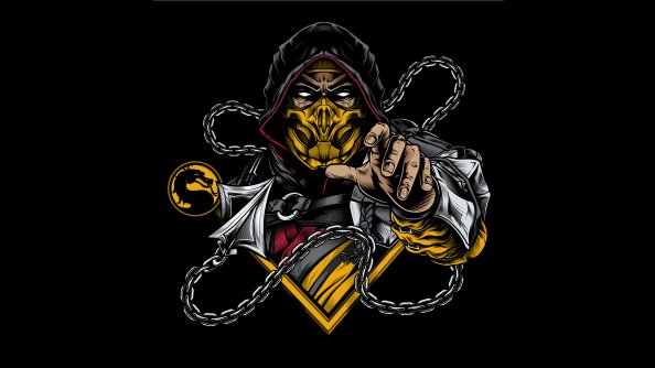 Scorpion Sub Zero Mortal Kombat Minimal 4k