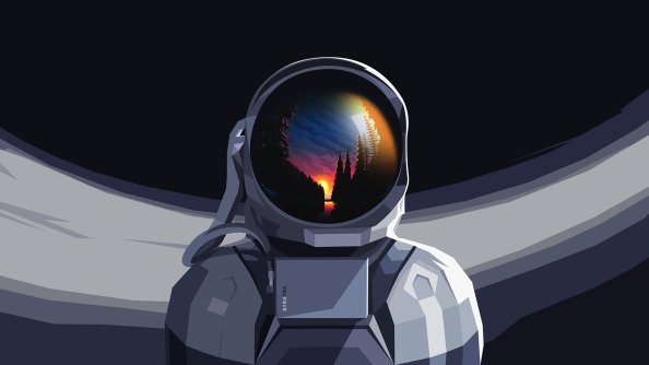 Astronaut Seeing Nature
