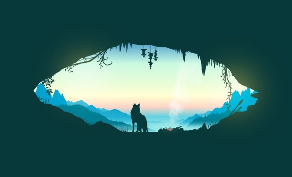 Wolf Cave Vector