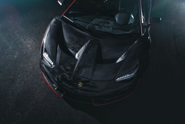 Lamborghini Centenario Coupe Front Black Carbon