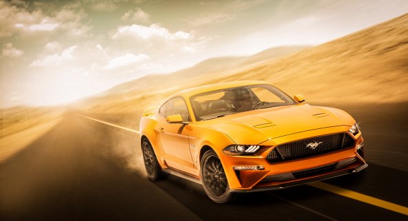Yellow Mustang 4k