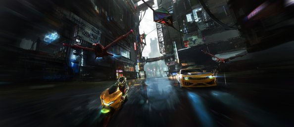 Superbike And Yellow Camaro Gravity Project