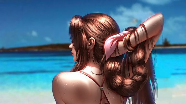 Aerith Beach Day 4k
