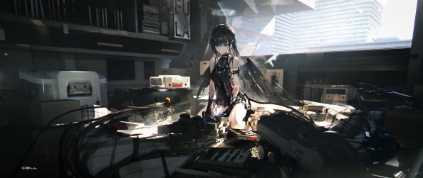 Anime Angel Scifi Fixing Broken Items 5k