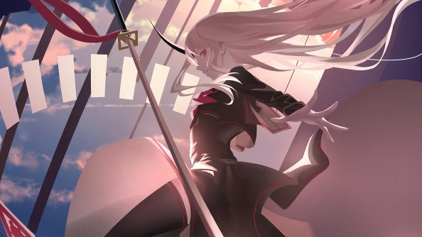 Anime Girl School Uniform Weapons 4k