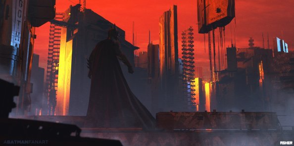 Batman Red Sky