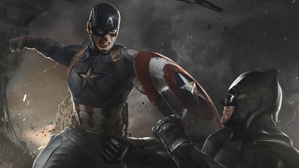 Captain America Vs Batman 4k