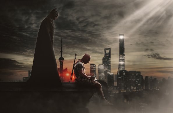 Deadpool And Batman 4k